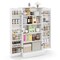 Costway 47.5" kitchen Pantry Cabinet with Doors Adjustable Shelves Anti-toppling Devices